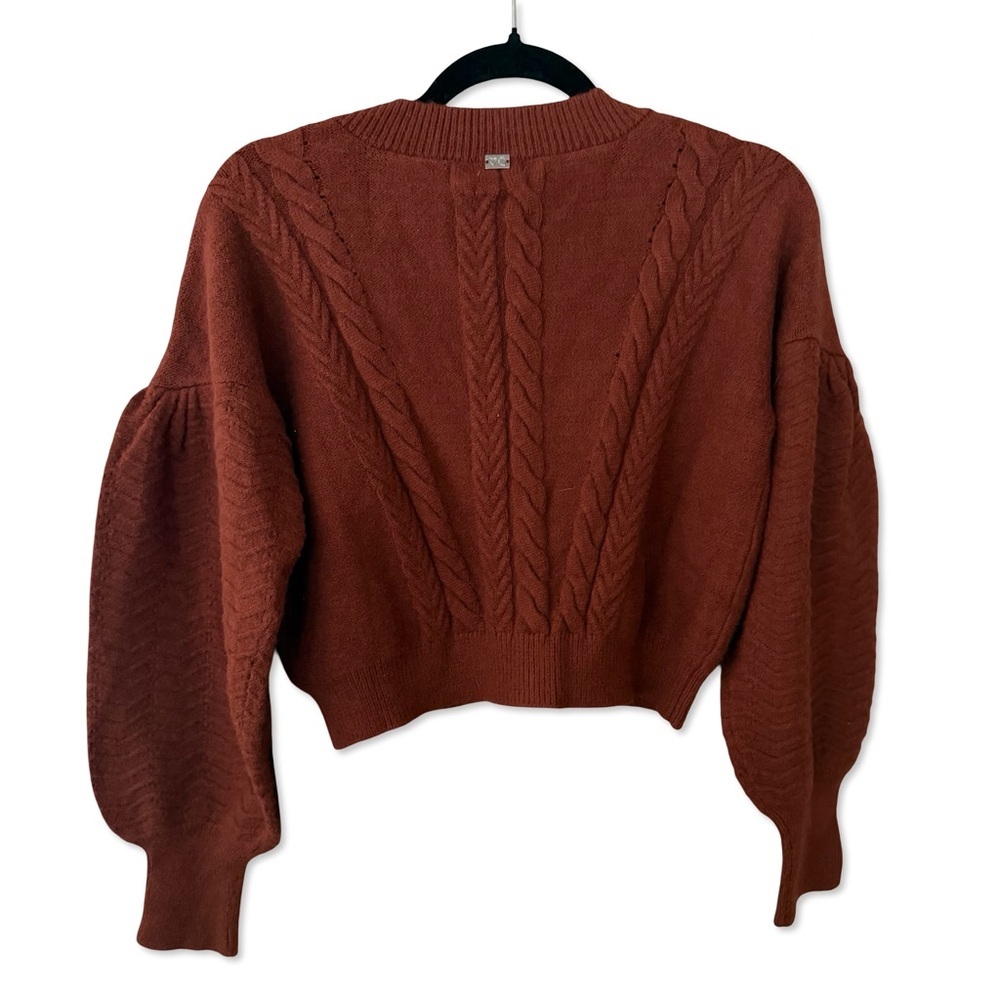 For Love And Lemons Lydia Cardigan Sienna Terracotta sweater top Revolve L - Picture 5 of 8